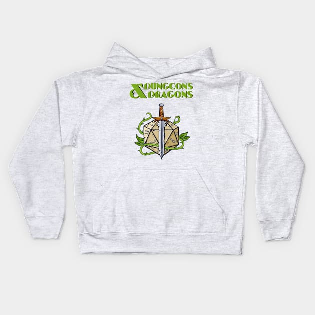 Dungeons & Dragons 1974 calssic retro Kids Hoodie by Draw One Last Breath Horror 